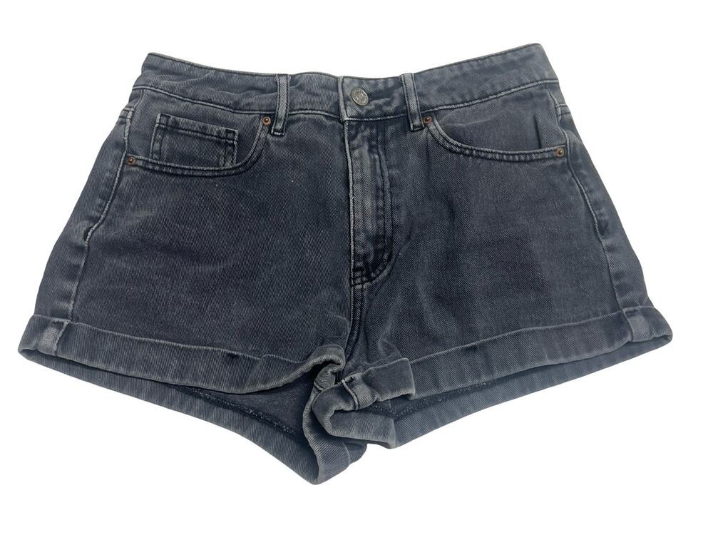 PacSun Mom Short Faded Black Cotton High Rise Denim 26